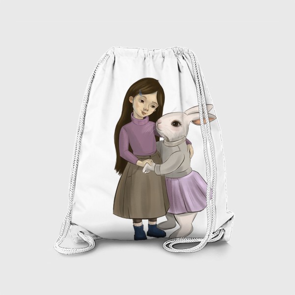 Рюкзак «Девочка и зайка»