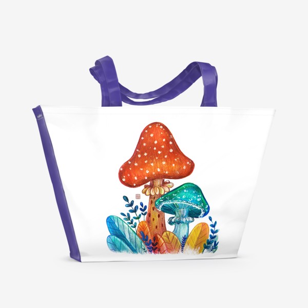 Пляжная сумка «Магические грибы»
