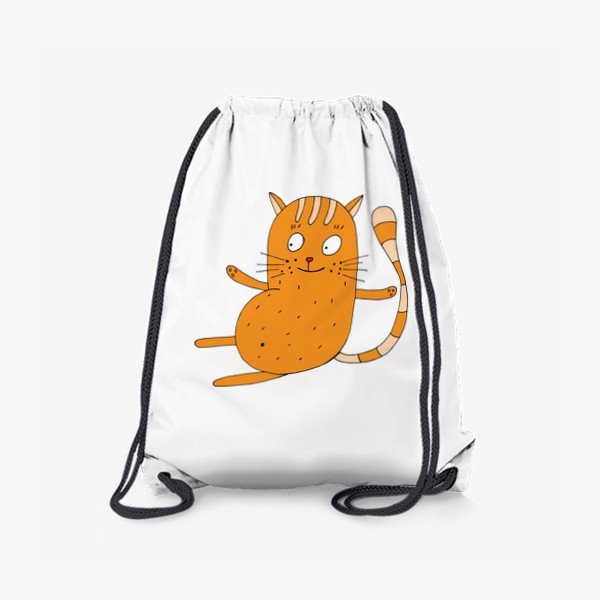 Рюкзак «Круглый кот сидит. Смешные коты.»