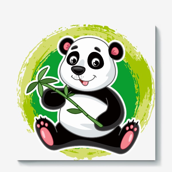 Холст «Мультяшный панда»