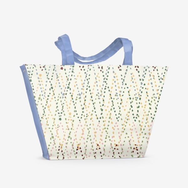 Пляжная сумка «акварельные треугольники, точки»