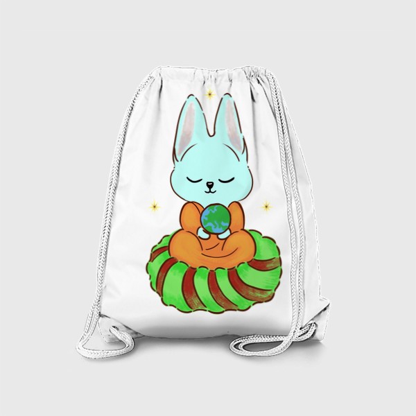 Рюкзак «Кролик Кадзуо молится о планете Земля»