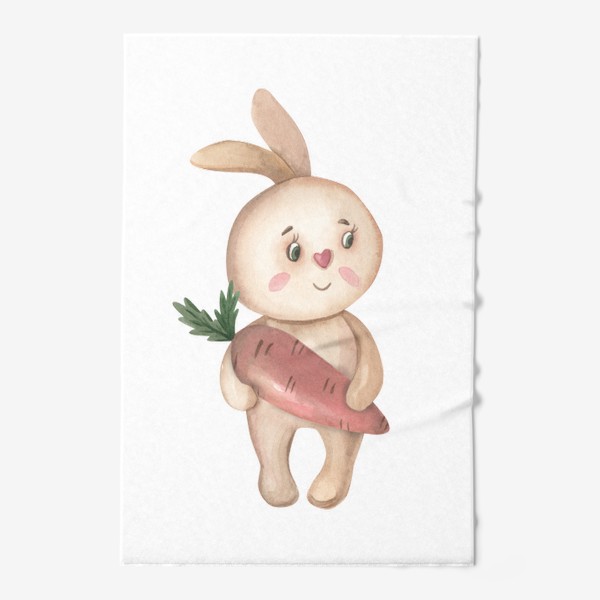 Полотенце «Милый зайчик с морковкой»