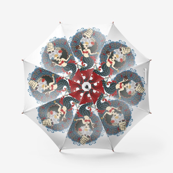Зонт «Русалка с прической в стиле рококо»