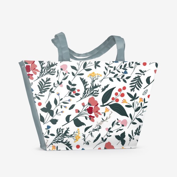 Пляжная сумка «Цветочный паттерн / Floral pattern »