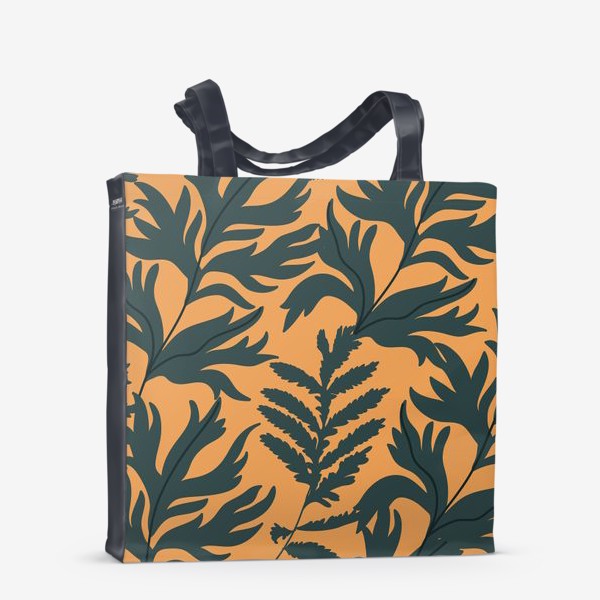 Сумка-шоппер «Листья на охристом фоне / Leaves on ocher background»
