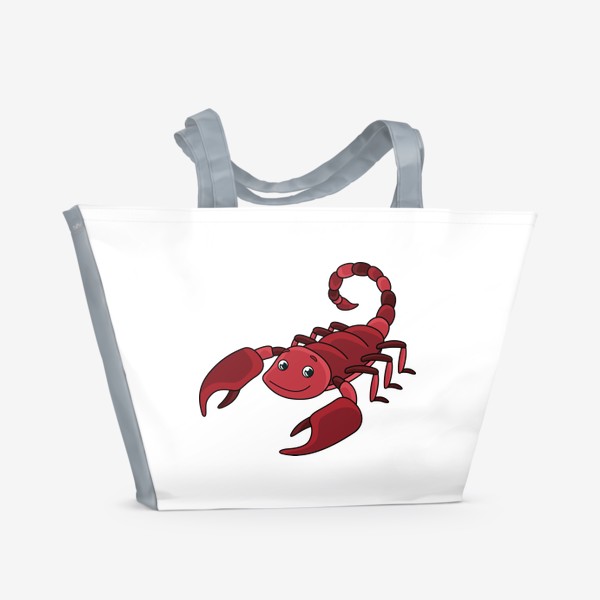 Пляжная сумка «Мультяшный скорпион»