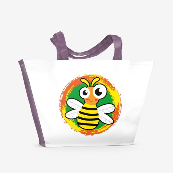 Пляжная сумка «Мультяшная пчела»