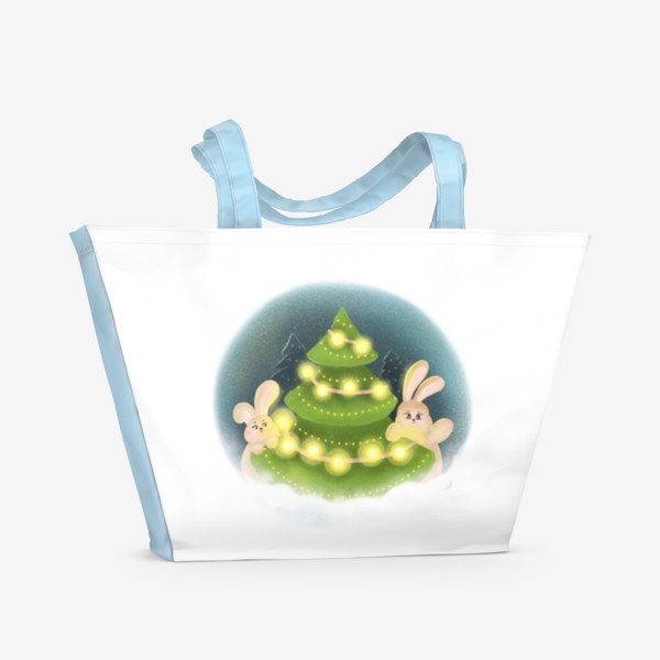 Пляжная сумка «В подарок на Новый год кролика»
