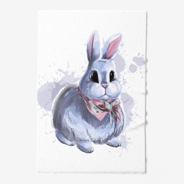 Полотенце «Белый кролик в шарфике. »