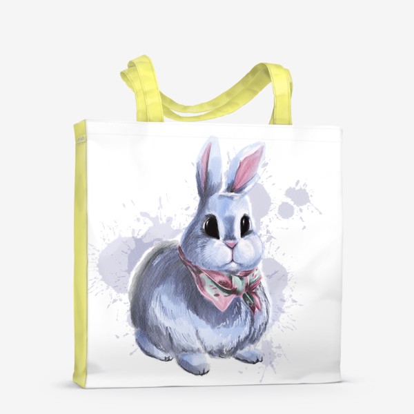 Сумка-шоппер «Белый кролик в шарфике. »