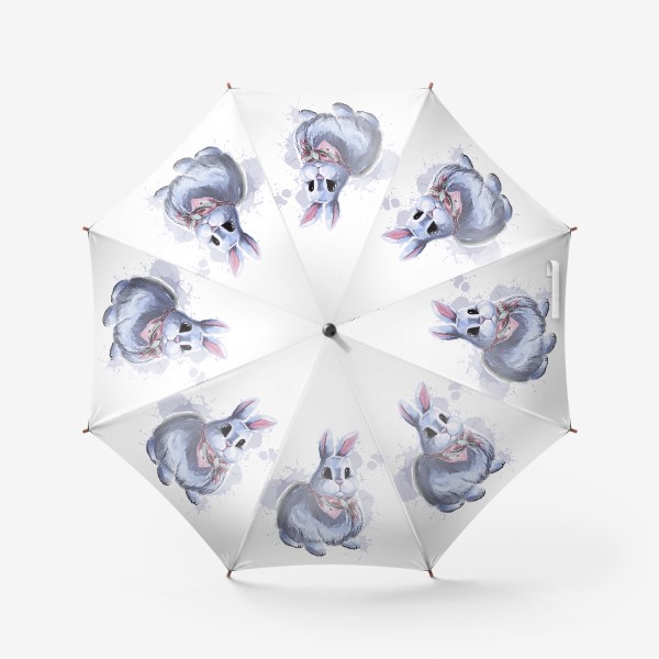 Зонт «Белый кролик в шарфике. »
