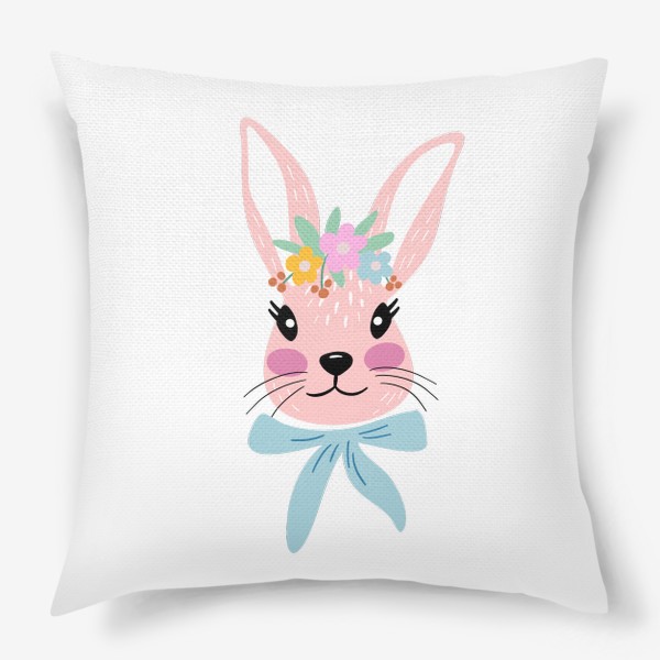 Подушка «Милый розовый кролик»