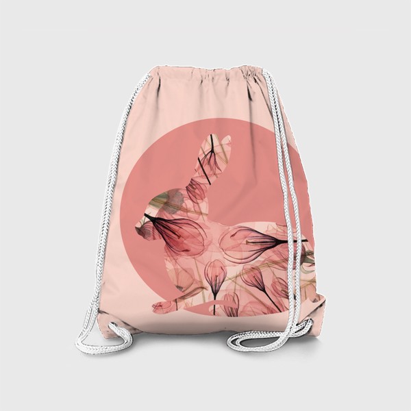 Рюкзак «Кролик в розовых цветах»