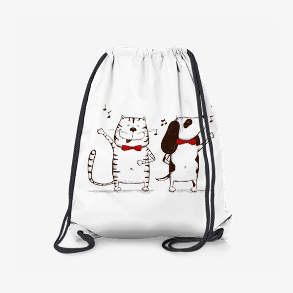 Рюкзак «Собака и кот поют»