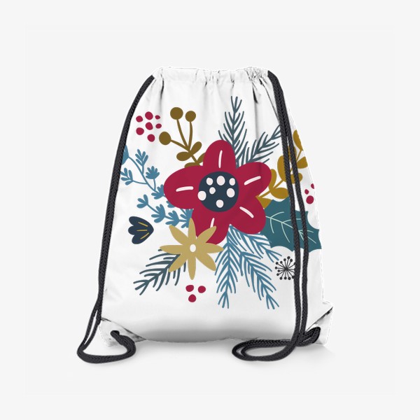 Рюкзак «Зимний цветочный принт»