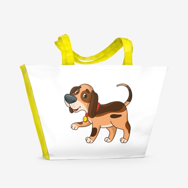 Пляжная сумка «Милый пёс. Мультяшная собака»