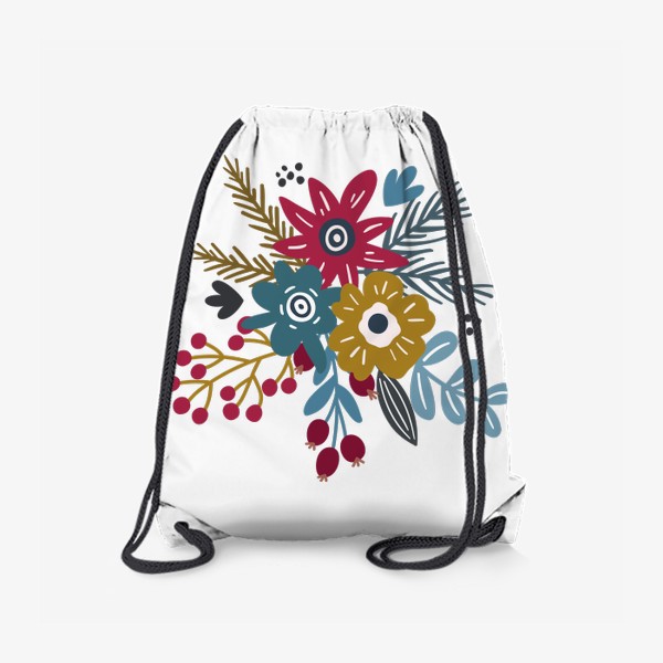 Рюкзак «Зимняя цветочная композиция»