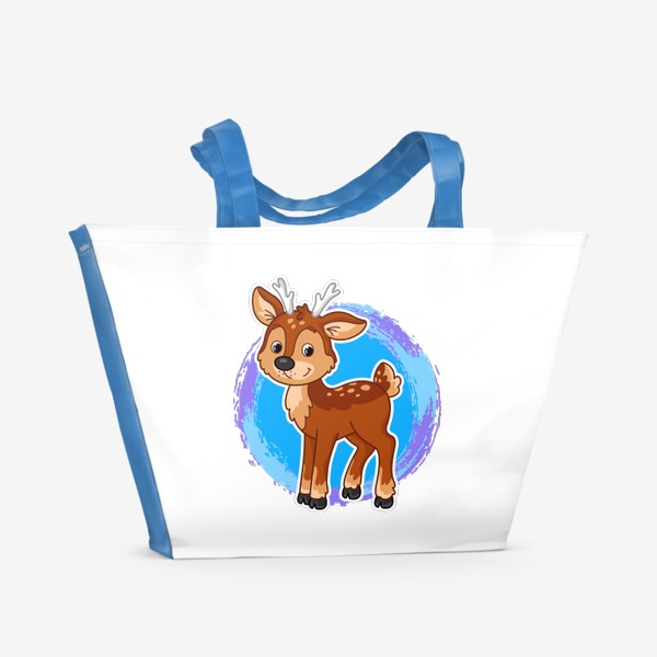 Пляжная сумка «Мультяшный оленёнок»