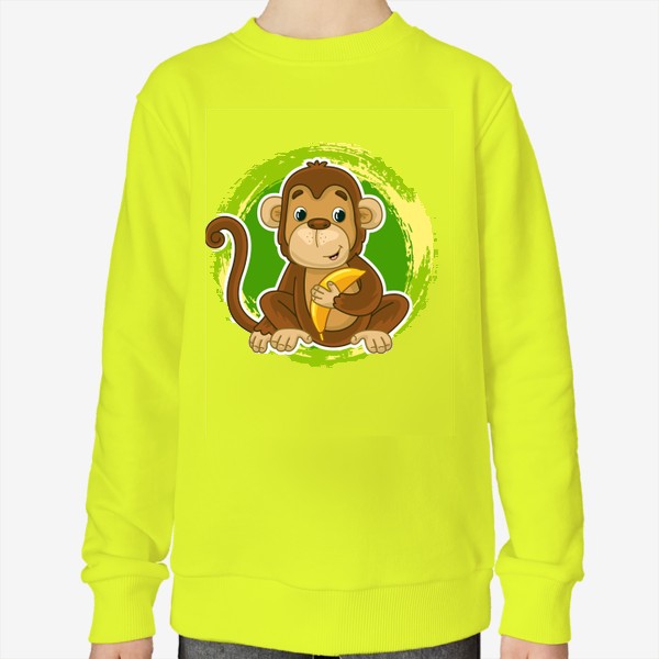 Свитшот «Мультяшная обезьяна с бананом»