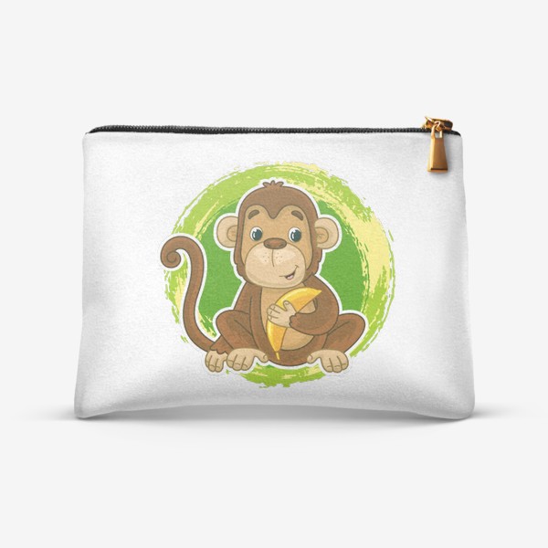 Косметичка «Мультяшная обезьяна с бананом»