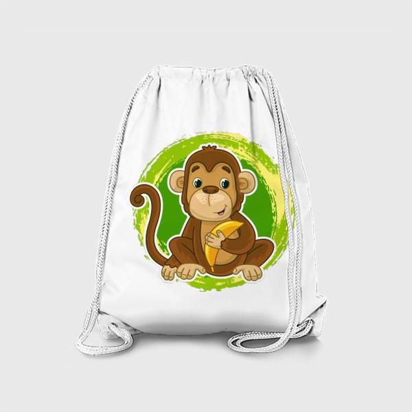 Рюкзак «Мультяшная обезьяна с бананом»