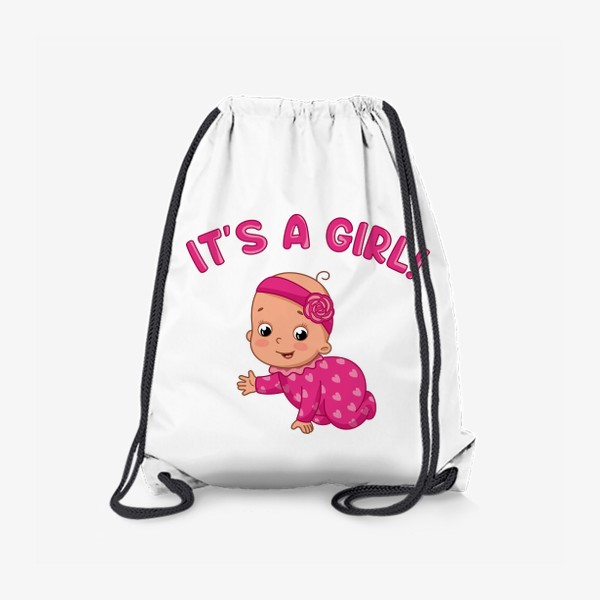 Рюкзак «Это девочка! Мультяшный младенец. Рождение ребёнка»