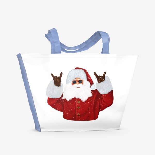 Пляжная сумка «Крутой Дед Мороз»