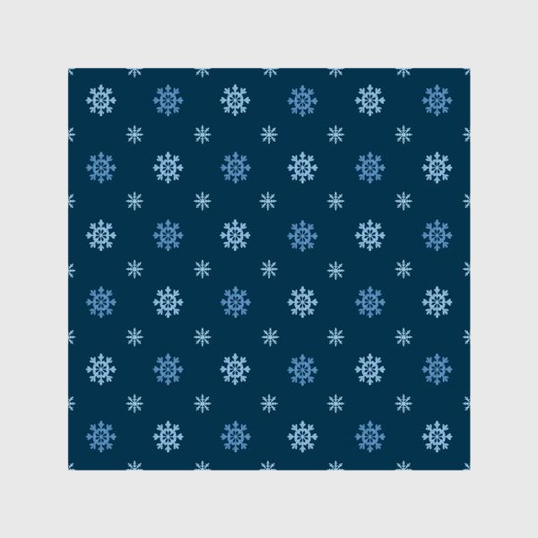 Шторы &laquo;Снежинки на тёмном синем фоне. Снег&raquo;