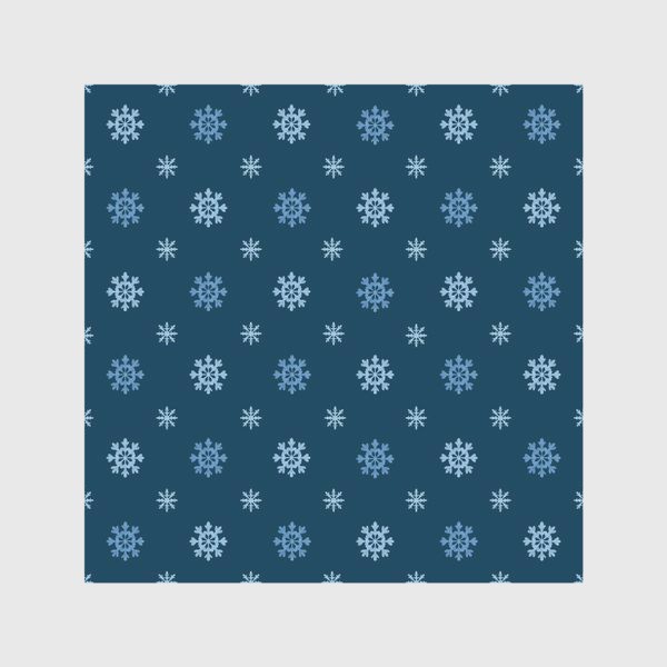 Скатерть «Снежинки на тёмном синем фоне. Снег»