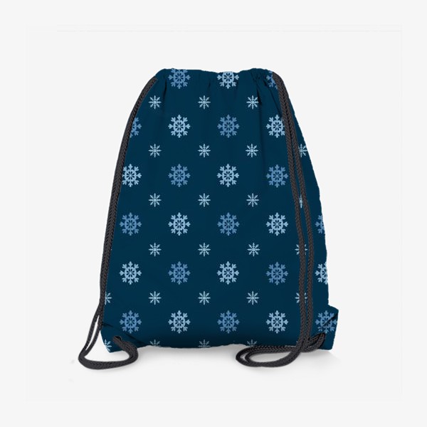 Рюкзак «Снежинки на тёмном синем фоне. Снег»