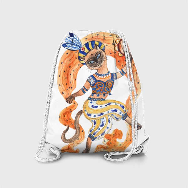 Рюкзак «Новогодняя сиамская кошечка-танцовщица»