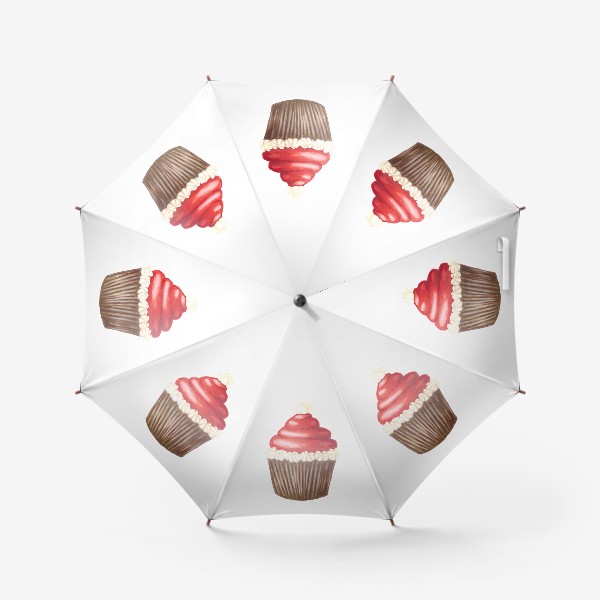 Зонт «Новогодний кекс в виде шапки Деда Мороза»