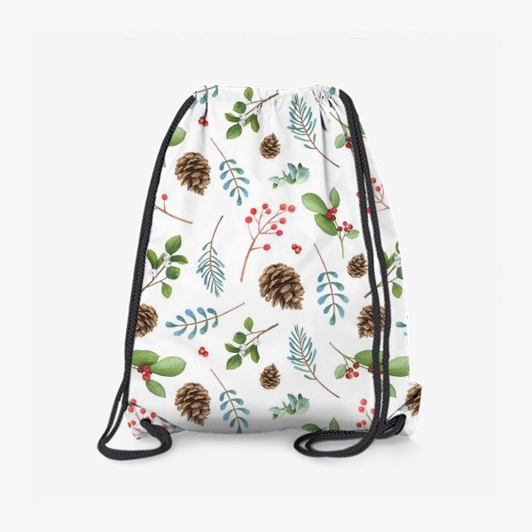 Рюкзак «Зимний паттерн с растениями »