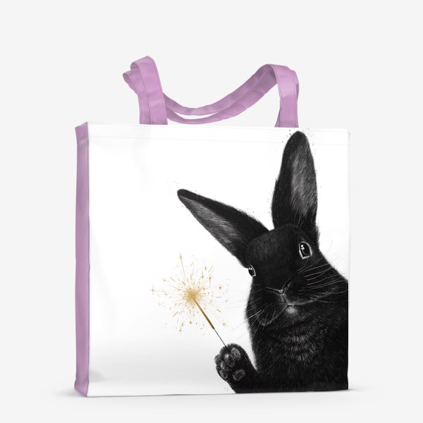 Сумка-шоппер «Кролик с бенгальским огнём»