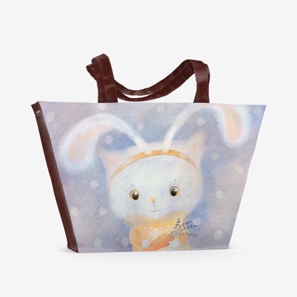 Пляжная сумка «Котик-кролик»