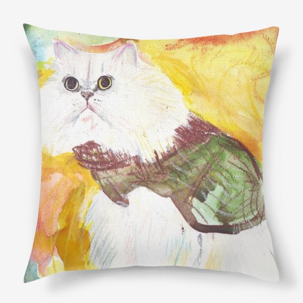 Подушка «Персидский кот в кофточке»