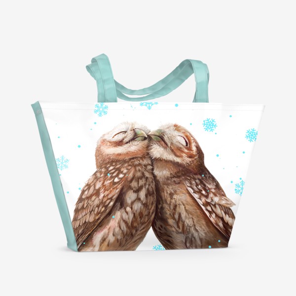 Пляжная сумка «Зимние совы»