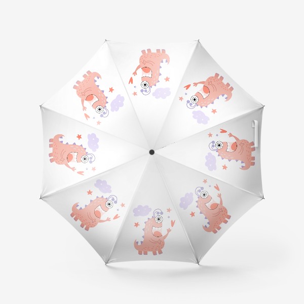 Зонт «Милый розовый монстрик»