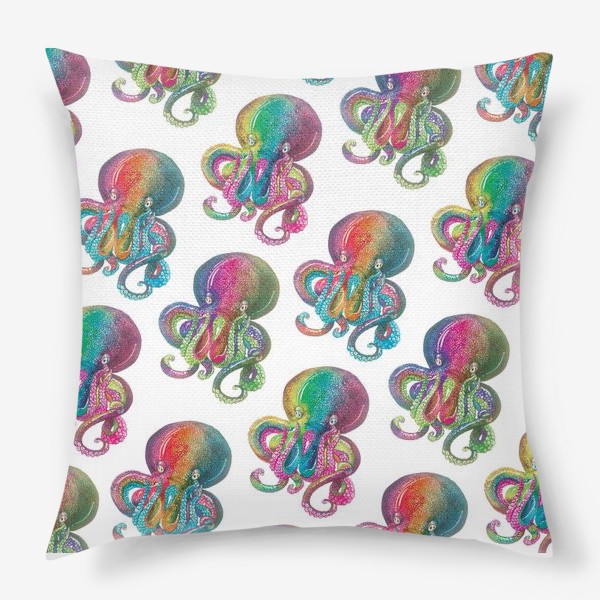 Подушка «Радужный осьминог»