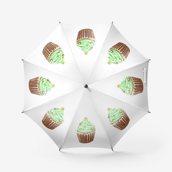 Зонт «Новогодний кекс в виде ёлочки»