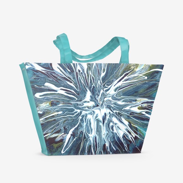 Пляжная сумка «белая хризантема»