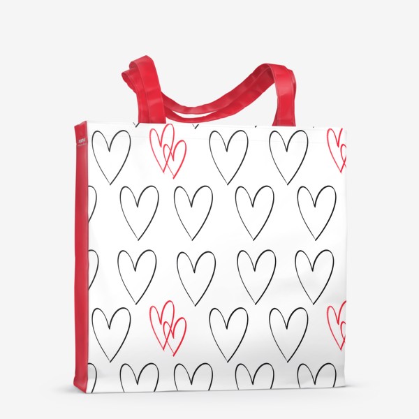 Сумка-шоппер «Паттерн сердечки»