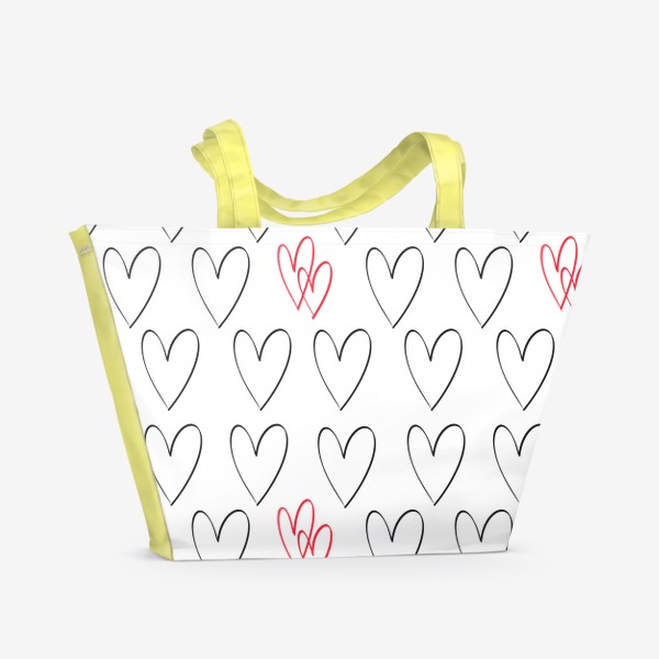 Пляжная сумка «Паттерн сердечки»