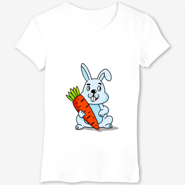 Футболка «Кролик с большой морковкой»