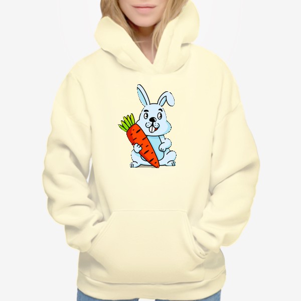 Худи «Кролик с большой морковкой»