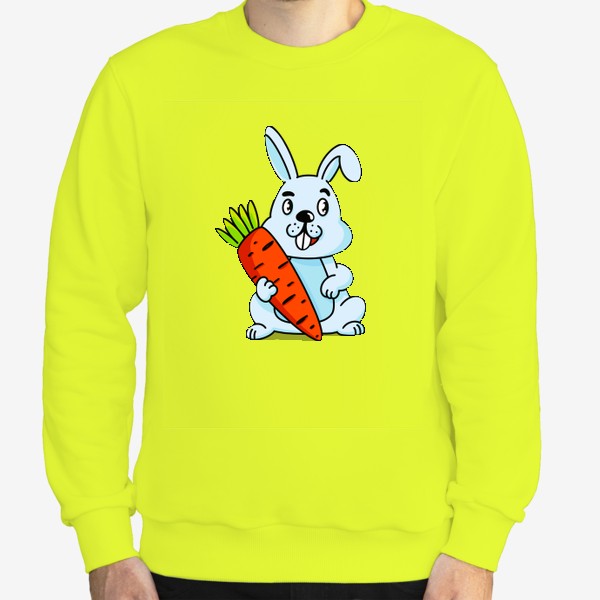 Свитшот «Кролик с большой морковкой»