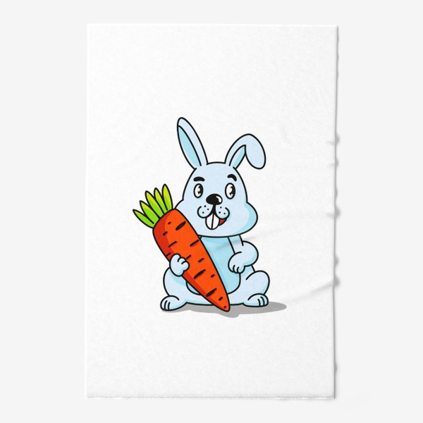 Полотенце «Кролик с большой морковкой»