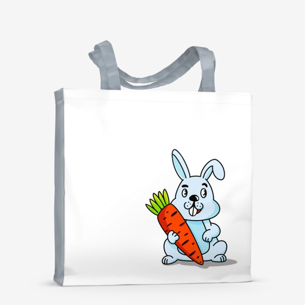 Сумка-шоппер «Кролик с большой морковкой»