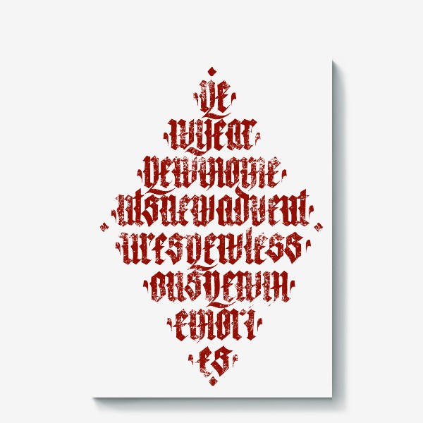 Холст «Gothic calligraphy “new year”»
